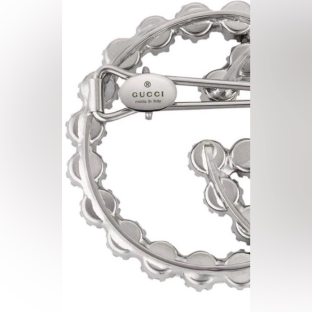 Gucci Silver Interlocking G Hair Clip - Picture 5 of 9